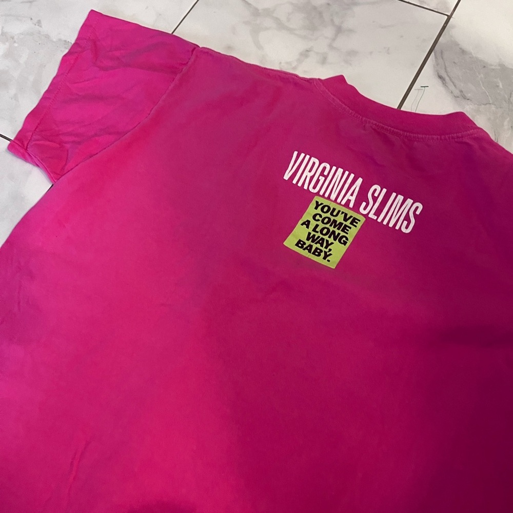Vintage Virginia Slims 90βs BOXY Graphic T-Shirt Double Sided Cigarettes Tee